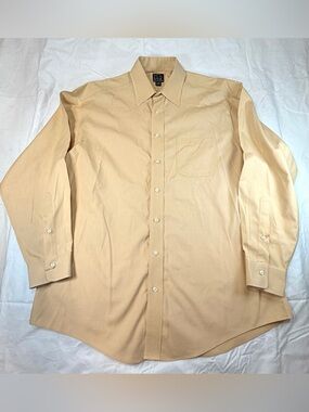 Jos. A. Bank Travelers Collection Men's pastel yellow Dress Shirt